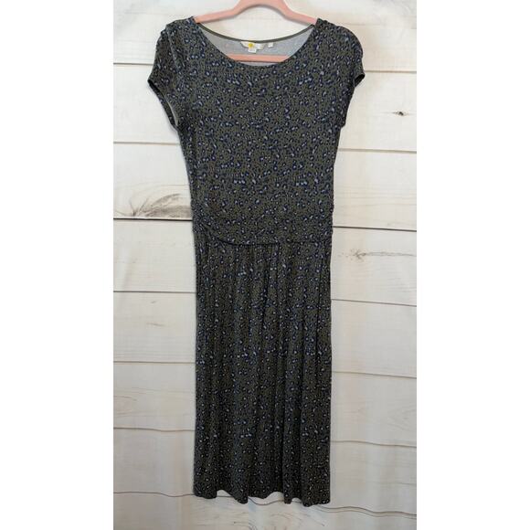 Boden Dress Size 4 Green Animal Print Short Sleeves - Picture 1 of 7